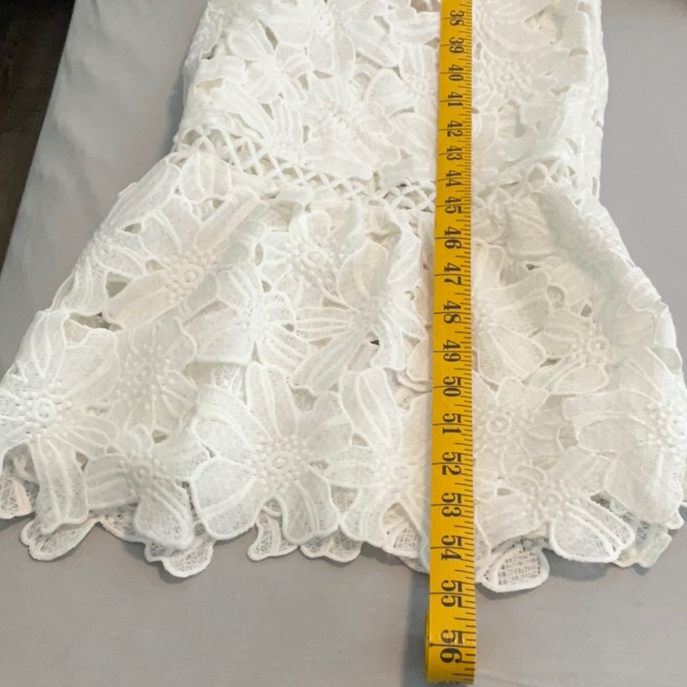 NY Collection Elegant White Lace Evening Gown size S - Picture 11 of 12